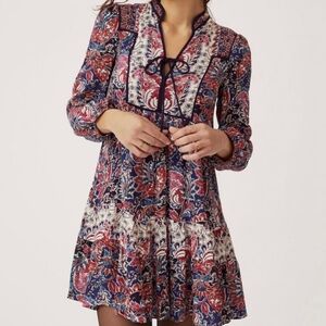NWOT Anthropologie Spliced Bohemian Flowy Tunic Mini Dress
